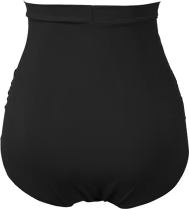 COCOPEAR Women's Ruched High Waisted Bikini Bottom Retro Vintage Swim Short Tankinis Black 2XL - Image 3