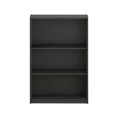 Furinno JAYA Book Shelf, 3-Tier Bookshelf, Bookcase with Adjustable Shelves, 9.5 x 24.5 x 40.3, for Living Room, Bedroom, Home Office, Blackwood - Image 8