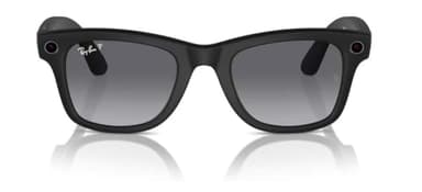 Meta Wayfarer Square Sunglasses, Matte Black/Polarized Gradient Graphite, Regular - Image 2