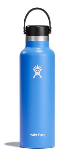 Hydro Flask Water Bottle - Insulated Stainless Steel - Non Spill, Leakproof in 21 Oz Cascade Blue - Image 1