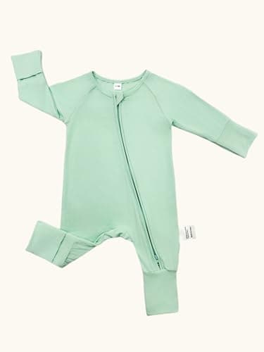 Bow Dream Bamboo Baby Boy Romper Footed Long Sleeve Footies Newborn Girl Clothes Footless with Zipper and Mitten Cuffs Car Dog 18-24M - Image 6