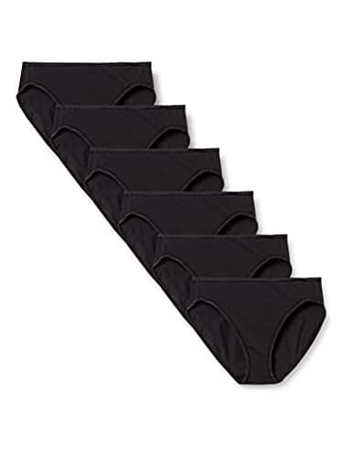 Amazon Essentials Women's Cotton High Leg Brief Underwear (Available in Plus Size), Breathable, Pack of 6, Black, Large - Image 6