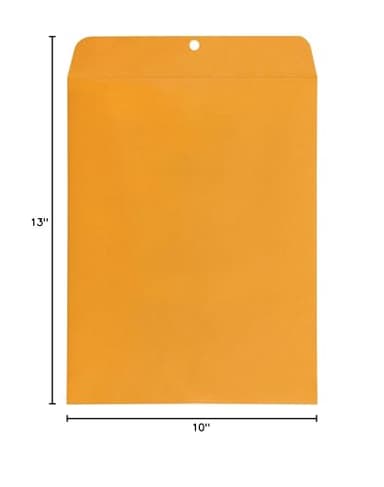 Amazon Basics Clasp Kraft Envelopes, Gummed Mailing Envelope, 10 x 13 inch, 100-Pack - Image 6
