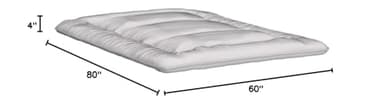 Zelladorra Japanese Floor Mattress, Futon Mattress with Portable Storage Bag and Washable Cover, Roll Up Thick Tatami Mat Suitable for Camping, Guest Room, Grey, Queen - Image 2
