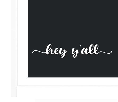 ZLKAPT 'Hey Y'all' Vinyl Decal - 13" Wide Modern Rustic Sign for Storefront Windows, Doors & Indoor Decor | Easy Peel & Stick Application | Durable & Waterproof Oudoor Use (Outside application, White) - Image 1