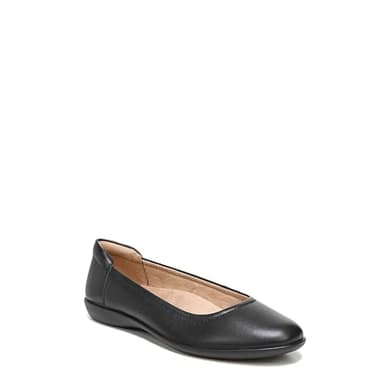 Naturalizer Womens Flexy Comfortable Slip On Round Toe Ballet Flats ,Black Leather,9.5 M US - Image 1