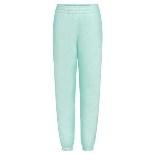 adidas Girls Cotton Fleece Joggers, Aqua Blue, Large - Image 1