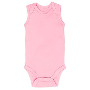 HonestBaby Sleeveless Bodysuits One-piece 100% Organic Cotton for Baby Boys, Girls, Unisex, Pink Ombre, 0-3 Months - Image 4
