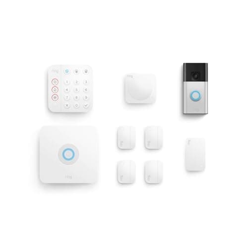 Battery Doorbell (Satin Nickel) with Alarm 8-piece (White) - Image 1