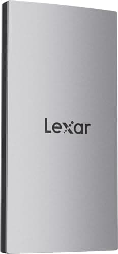 Lexar 2TB ES3 External SSD, Up to 1050MB/s Read, Storage Expansion, Compatible w/USB-C Smartphones, iPhone 15/16, PC, Mac, Tablets, Sleek & Sturdy Design, Silver (LES3XXX002T-RNSAU) - Image 1