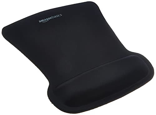 Amazon Basics Rectangular Gel Computer Mouse Pad with Wrist Support Rest, Small, Pack of 20, Black - Image 1