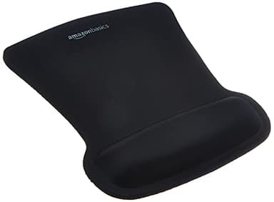 Amazon Basics Rectangular Gel Computer Mouse Pad with Wrist Support Rest, Small, Pack of 20, Black - Image 1