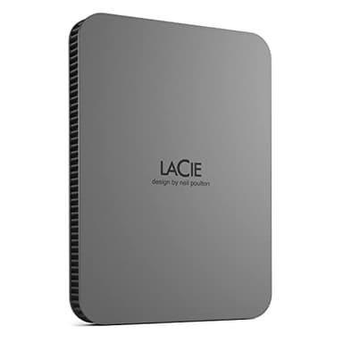 LaCie Mobile Drive 4TB External Hard Drive Portable HDD - Moon Silver, USB-C 3.2, for PC and Mac, Post-Consumer Recycled, with Adobe All Apps Plan and Rescue Services (STLP4000400) - Image 3
