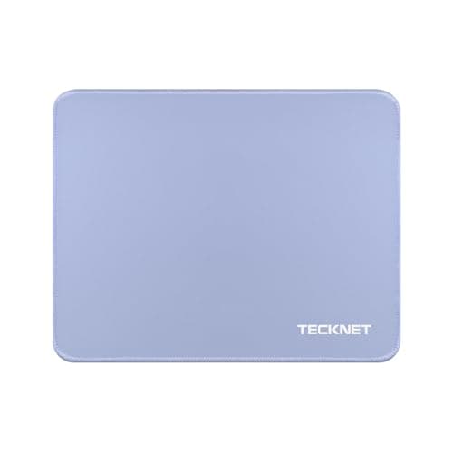 TECKNET Mouse Pad 270 x 210 x 3 mm with Anti-fray Stitchin, Waterproof Surface & Non-Slip Rubber Base with Stitched Edges Gaming Mouse Mat for Laptop，Compatible with Laser and Optical Mice - LT.Blue - Image 1