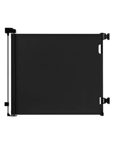 dearlomum Retractable Baby Gate,Mesh Baby Gate or Mesh Dog Gate,33" Tall,Extends up to 55" Wide,Child Safety Gate for Doorways, Stairs, Hallways, Indoor/Outdoor（Black,33"x55") - Image 1