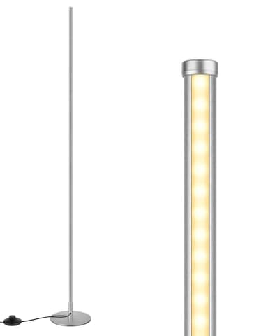 EDISHINE LED Corner Floor Lamp, Minimalist Dimmable Mood Light, Adjustable Height, 57.5" Tall Floor Lamp for Bedroom, Living Room, Home Office, 3000K Warm White Light, Silver - Image 8
