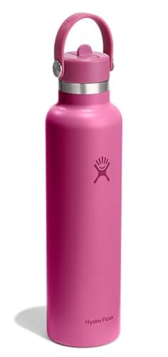 Hydro Flask Water Bottle - Insulated Stainless Steel - Straw Lid, Non Spill, Leakproof 24 Oz Reef Pink - Image 2