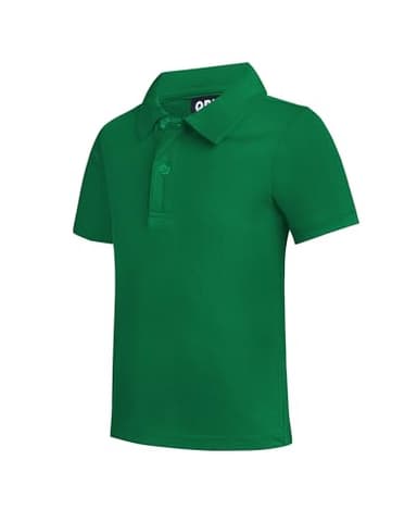 QBK Toddler to Youth Boys' Performance Polo Kids Collared Golf Shirt School Uniform (Kelly Green 2T) - Image 2
