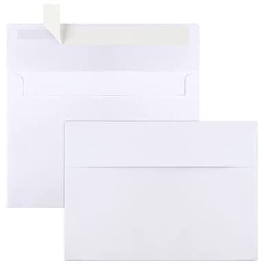 50 Packs 5x7 Envelopes, White A7 5x7 Envelopes for Invitations, Printable, Self Seal for Weddings, Photos, Postcards, Greeting Cards, Mailing - Image 1