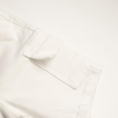 KIDSCOOL SPACE Kids' Denim Shorts,Ribbed Elastic Waist with String Summer Jeans Half Cargo Jeans, White,10-11 Years - Image 4