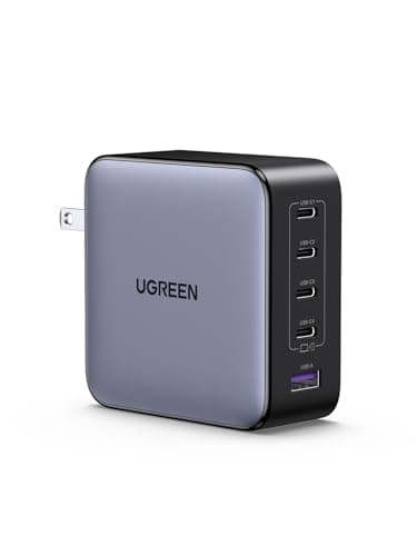 UGREEN Nexode 100W GaN USB C Laptop Charger, 5-Port Fast Charging Power Adapter Compatible with MacBook Pro/Air, iPhone 17/16/15 Series, Galaxy S25/S24, Pixel 10/9, iPad Air, Steam Deck - Image 1