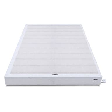 Amazon Basics Smart Box Spring Bed Base, 9-Inch Height Mattress Foundation, Tool-Free Easy Assembly, King, 79"L x 75.5"W x 9"H, White - Image 1