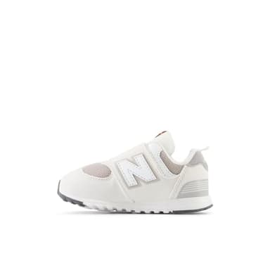 New Balance Baby 574 V1 70s Racing New-B Hook & Loop Sneaker, Sea Salt/White, 2 X-Wide US Unisex Infant - Image 2