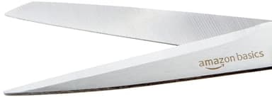 Amazon Basics Stainless Steel Scissors for Office, Crafts, Multipurpose, Sharp, Comfort Grip, PVD Coated, 2 Pack, Green and Grey - Image 5