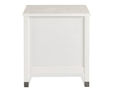 Baja Night Stand / 2 Drawer / Solid Wood / Rustic Bedside Table for Bedroom, Living Room, Sofa Couch, Hall / Metal Drawer Pulls, Shabby White - Image 6