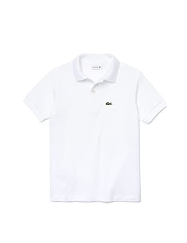 Lacoste Unisex-Child Short Sleeve Classic Pique Polo, White, 10 - Image 1