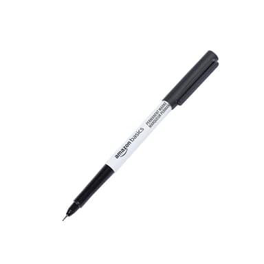 Amazon Basics Ultra Fine Point Permanent Markers, Black, 12-Pack - Image 4