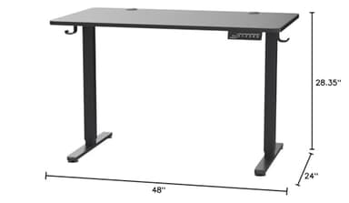 ErGear Height Adjustable Electric Standing Desk, 47.2 x 23.6 Inches Sit Stand up Desk, Memory Computer Home Office Desk with Two-Piece Desktop (Black) - Image 3