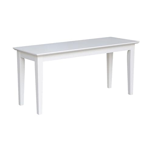 Shaker Style Solid Parawood Kitchen/Dining Bench, 39"W x 14"D x 18"H, Sturdy Seating for Entryway, Living Room, Family Room, or Breakfast Nook, Easy Assembly, Unfinished, Ready to Stain or Paint - Image 1