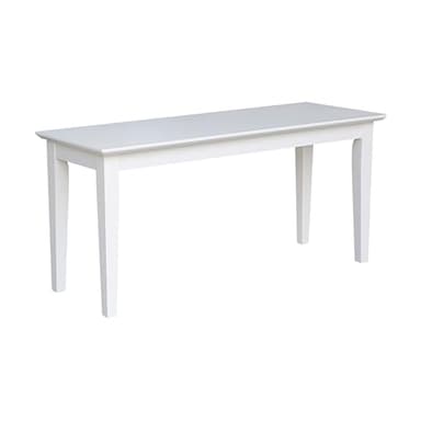 Shaker Style Solid Parawood Kitchen/Dining Bench, 39"W x 14"D x 18"H, Sturdy Seating for Entryway, Living Room, Family Room, or Breakfast Nook, Easy Assembly, Unfinished, Ready to Stain or Paint - Image 1