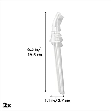 OXO Tot Adventure Water Bottle 12 Oz Replacement Straw - 2 Pack - Image 2