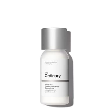 The Ordinary Sulfur 10% Powder-to-Cream Acne Spot Treatment Concentrate, Reduces Pimple Size and Zit Redness, 0.18 Oz - Image 1