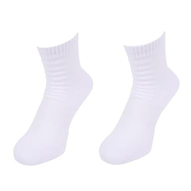 Phiten Metax Sports Semi Long Socks (2 Pair), White, 22-24cm (Men's 4-6 / Women's 5-7) - Image 1