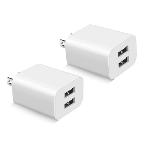 USB Wall Charger Block 2Pack Dual Port Cube Plug Power Charging Adapter Brick for Apple,for iPhone 16/17/Air/15/14/13/12/XS Max/XR/X/8/8 Plus/7/6,foriPad Mini/Air,for Samsung,for Kindle Fire,for LG - Image 1