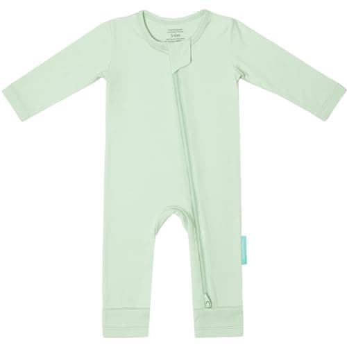 PurComfy Baby Long Sleeve Romper Jumpsuit, Premium Soft Bamboo Rayon One Piece Pajamas Boy Girl 2-Way Zipper Coverall Sleeper 12-18 Month - Image 1
