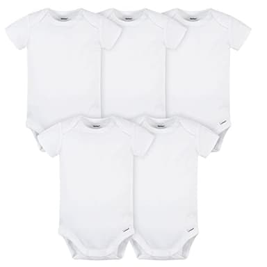 Gerber unisex baby 5 Pack Onesies Multi-packs Bundle Interlock 180 Gsm Shirt, White, 6-9 Months US - Image 8