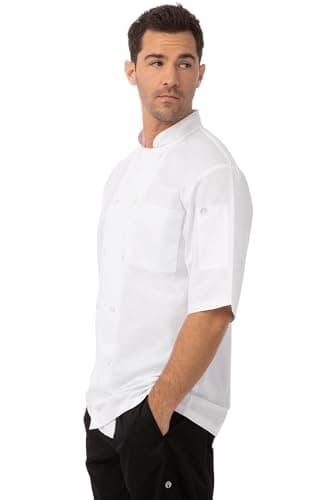 Chef Works Men's Montreal Cool Vent Chef Coat, White, Medium - Image 1