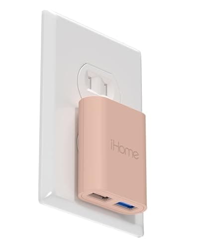 iHome 2-Port USB Wall Charger, AC Pro Multiport Plug Adapter, Phone Charging Block with Dual Ports, Flat Wall Adapter for Home & Travel - Image 1