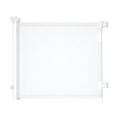 AOURMKOOP Retractable Baby Gate,Mesh Baby Gate or Mesh Dog Gate,33" Tall,Extends up to 55" Wide,Child Safety Gate for Doorways, Stairs, Hallways, Indoor/Outdoor（White,33"x55") - Image 1