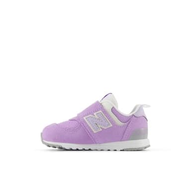 New Balance Baby 574 V1 Essentials Comfort New-b Hook and Loop Sneaker, Lilac Glo/Bright Lavender, 3 Wide US Unisex Infant - Image 2