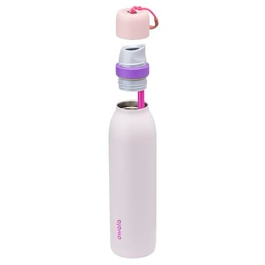 Owala FreeSip Twist Insulated Stainless Steel Water Bottle with Straw for Sports and Travel, BPA-Free, 24-oz, Pink/Purple (Dreamy Field) - Image 6