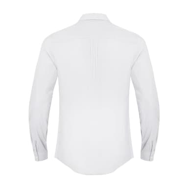 JEKAOYI Button Down Linen Shirts for Men Casual Long Sleeve Regular Fit Cotton Beach Shirts with Pocket White - Image 3