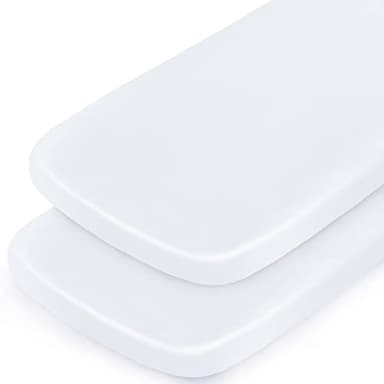 Satin Bedside Sleeper Sheet 2 Pack - Fits Most Bassinet & Crib Mattresses, Satin Bassinet Sheets for Baby Hair (33"x20"x5") - Silk Baby Sheet for Boys & Girls - White - Image 1