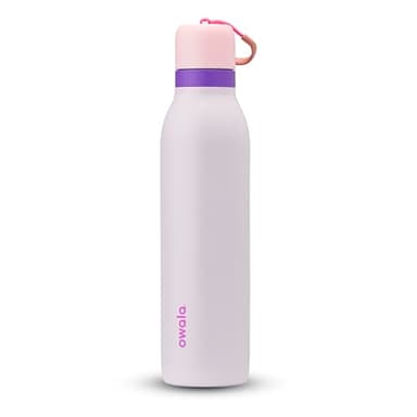 Owala FreeSip Twist Insulated Stainless Steel Water Bottle with Straw for Sports and Travel, BPA-Free, 24-oz, Pink/Purple (Dreamy Field) - Image 1