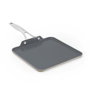 Calphalon® Premier Ceramic Nonstick 11" Square Griddle, Mushroom Grey - Image 1