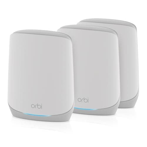 NETGEAR Orbi Whole Home Tri-Band WiFi 6 Mesh Network System (RBK663) – Router with 2 Satellite Extenders, Security Features, Coverage up to 6,600 sq. ft., 75 Devices - AX3800 (Up to 3.8Gbps) - Image 1